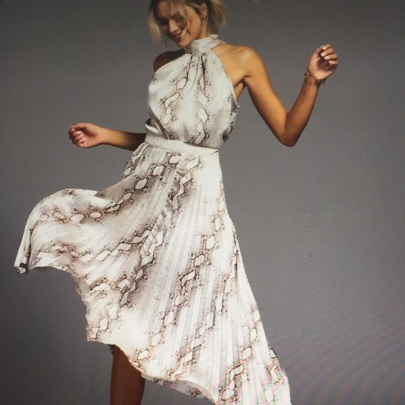 Bishop and Young pleated snakeskin skirt - Picture 1 of 2